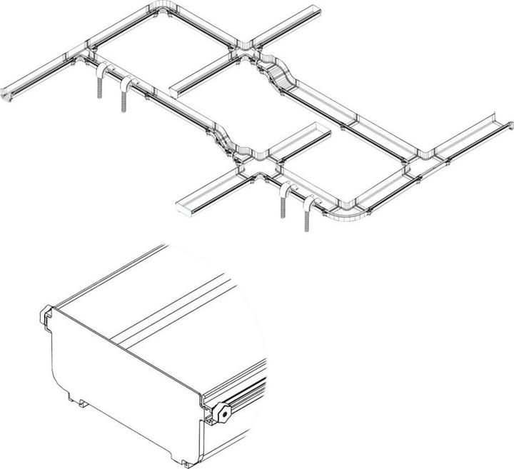 Actual product image Eaton Toolless End Cap for Fiber Routing System 240mm 10inch