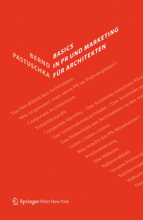 Produktbild Ambra Basics in PR und Marketing für Architekten (Deutsch, Bernd Pastuschka, 2013)