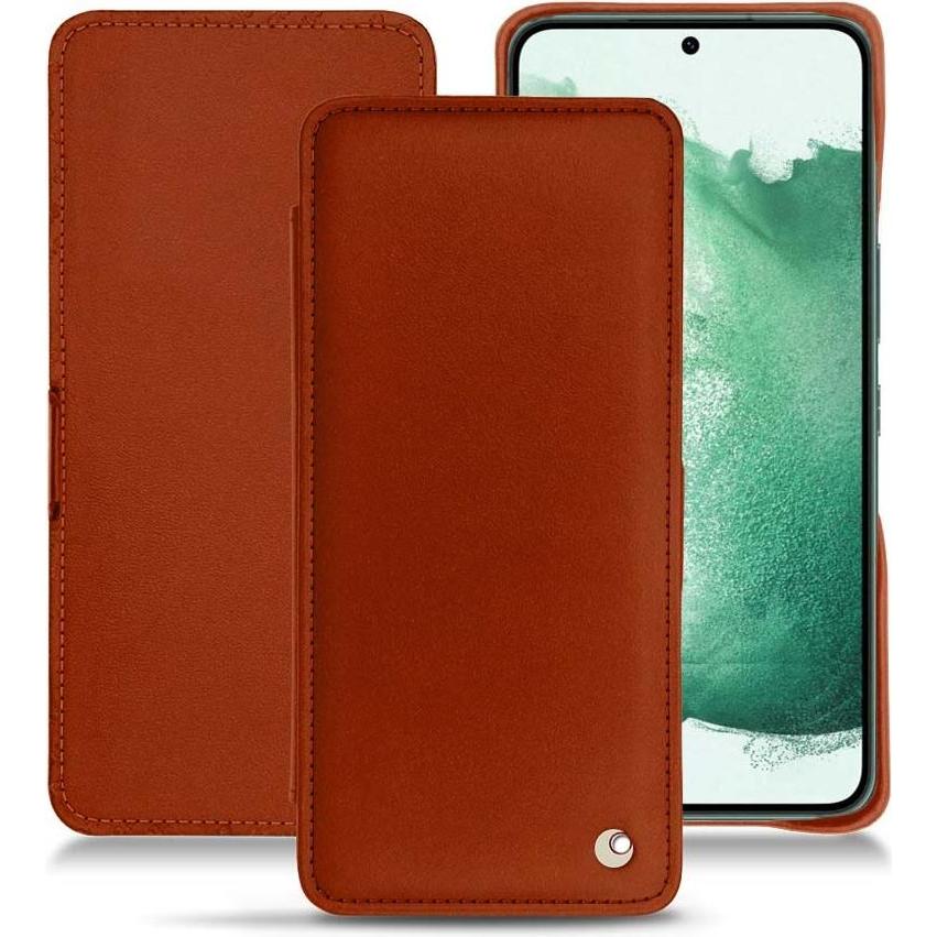 Noreve Lederschutzhülle horizontal (Samsung Galaxy S22+ 5G), Smartphone Hülle, Orange