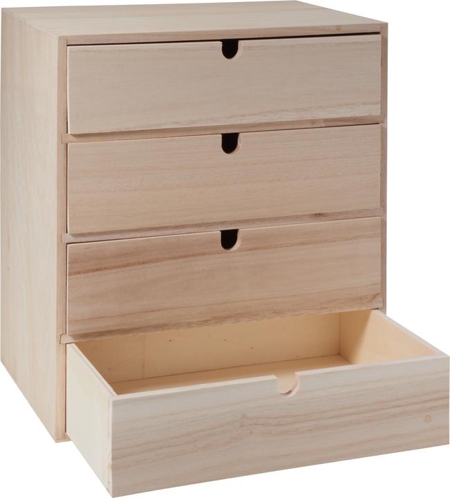 Produktbild VBS Schubladenbox, Rohholz, H 33,5 cm (20 cm, 5x)