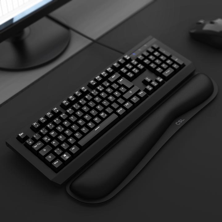 Produktbild CSL Tastatur Handballenauflage, Keyboard Handgelenkschoner, ergonomische Haltung, 43 cm, abwaschbar