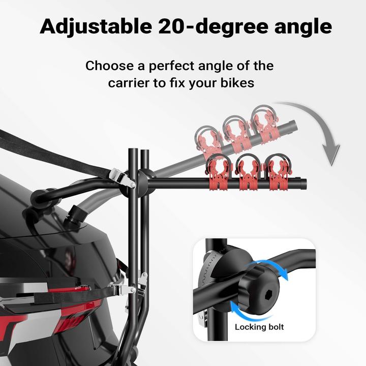 Produktbild Wiltec Kofferraum Fahrradträger 3 Fahrräder Heckfahrradträger Fahrradheckträger