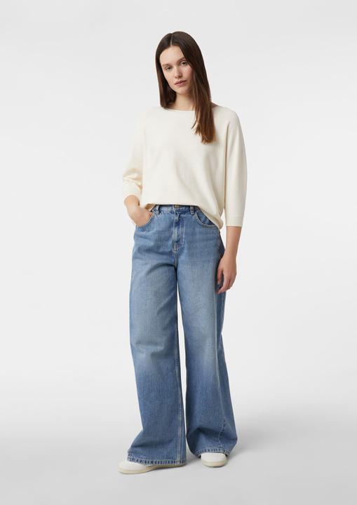 Produktbild Comma Strickpullover Strickpullover mit U-Boot-Ausschnitt und 3/4-Fledermausärmeln (40)