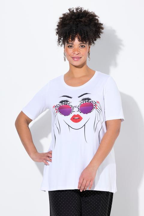 Actual product image Miamoda T-Shirt, A-Linie, Model-Motiv, Glitzersteinchen (48)