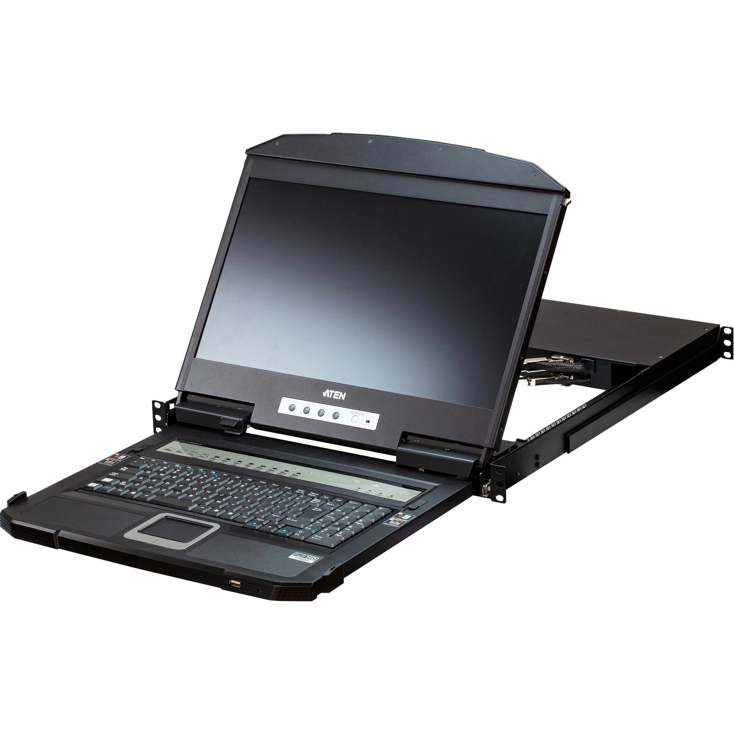 Aten Technology 4-Port USB HDMI Multi-View, KVM Switch, Schwarz