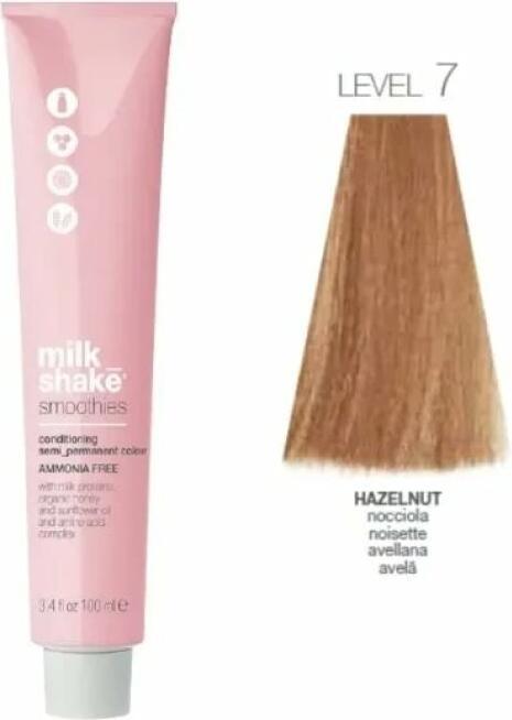 Immagine prodotto Milk_Shake Vopsea semi-permanente Smoothies LEVEL 7, Blond Deschis Alun, 100ml (Nocciola)