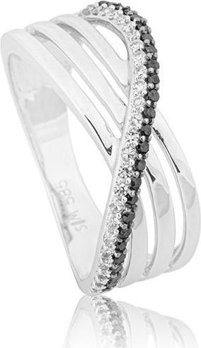 Image du produit Breuning BAGUE - BRILLANT NOIR/Brill. 0,245 Ct. H/p1 (49, Or 585/14 K)