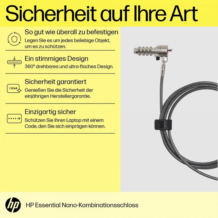 Produktbild HP Essential Nano Kombinationskabelschloss