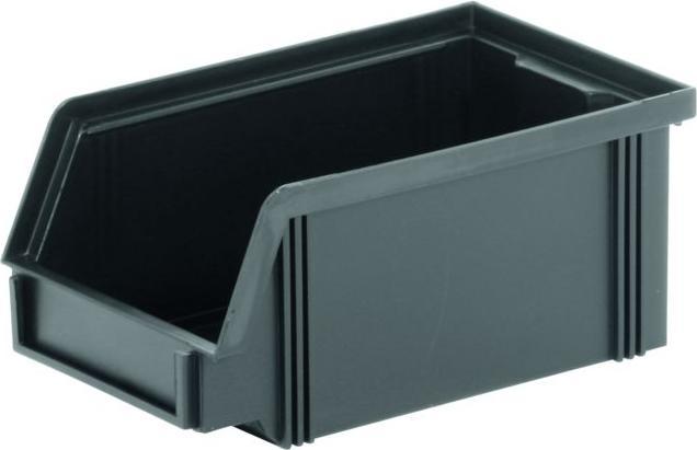 Produktbild ESD-Sichtlagerkästen PP einzeln schwarz