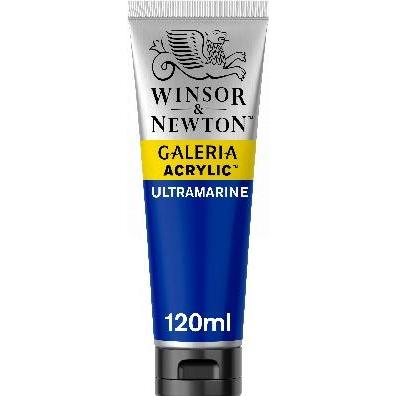 Winsor & Newton, Colore + Vernice per fai da te, Galeria Acrilico 120Ml Ultramarino 660 (120 ml)