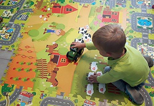 Actual product image Activity Board Premium Farmyard Puzzle Mat, 9 Piece Foam Mat