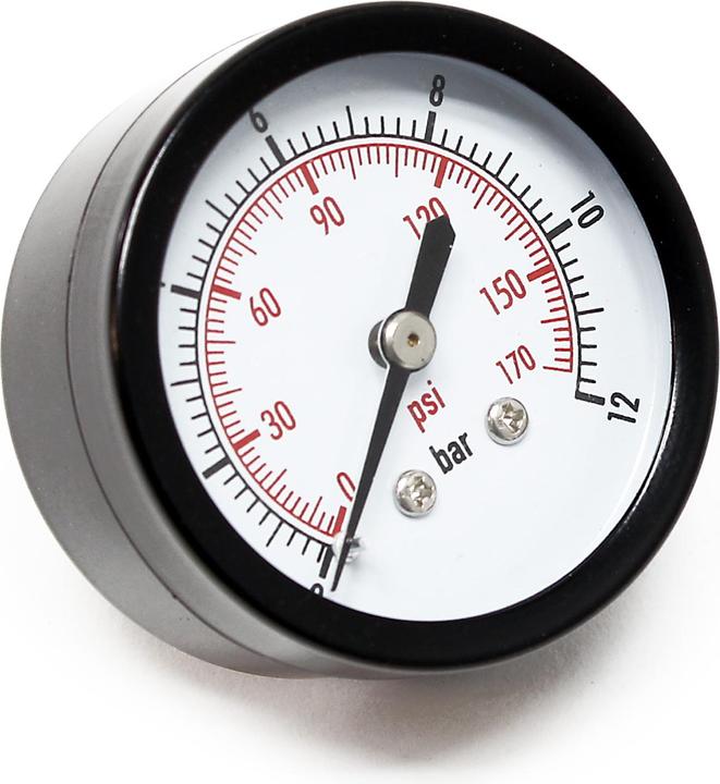 Wiltec 50mm Pressure Gauge i.e. for Pressure Vessel axial 1/4" 0-12bar 0-180PSI