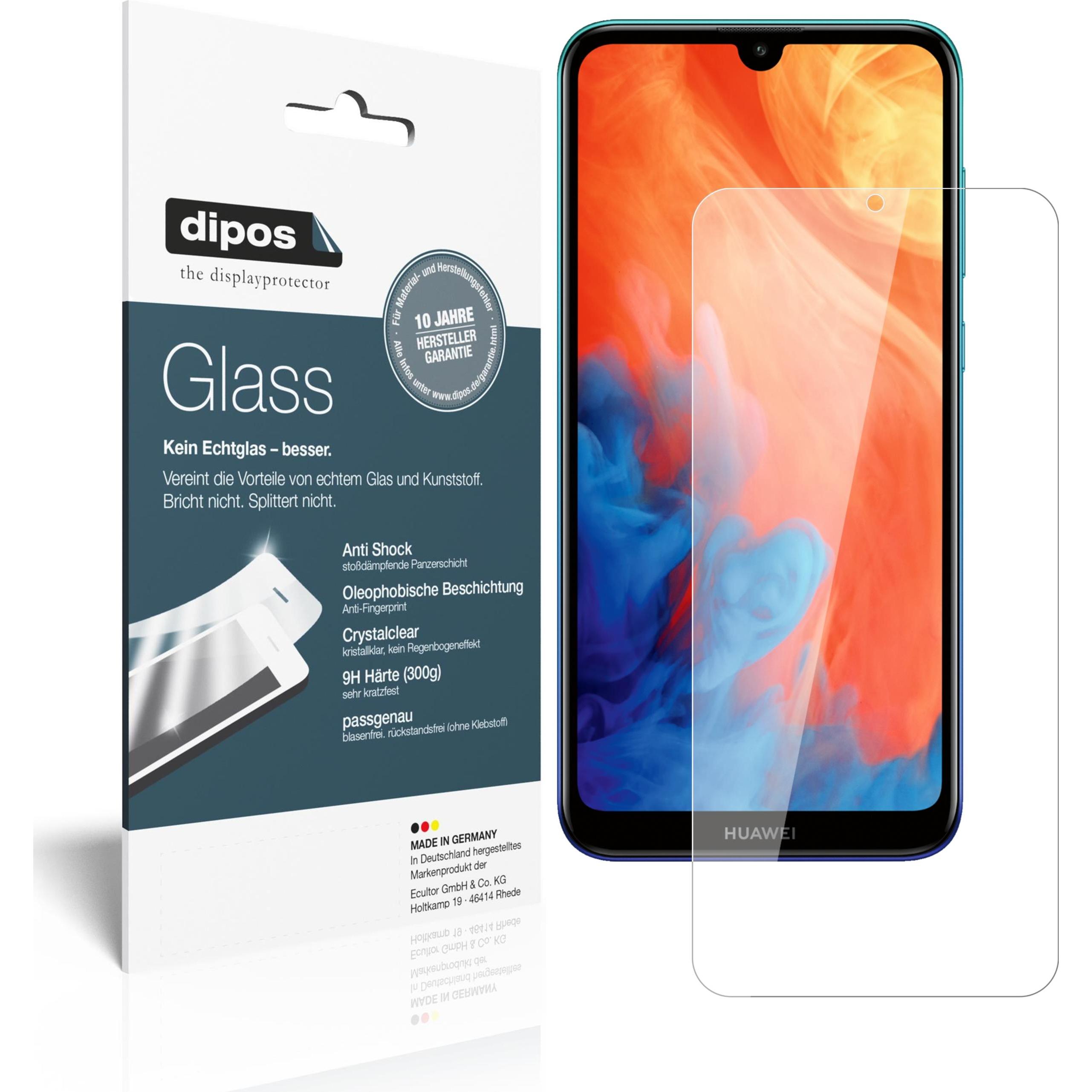 Dipos Displayschutz Anti-Shock (1 Stück, Huawei Y7 (2019)), Smartphone Schutzfolie, Transparent