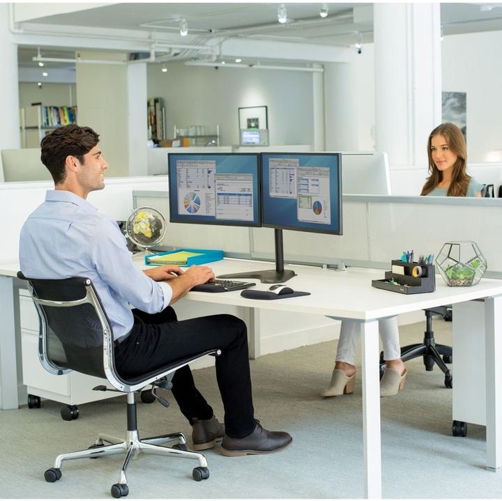 Actual product image Fellowes Freestanding Double Monitor Arm Professional Series (Table, 27", 16 kg)