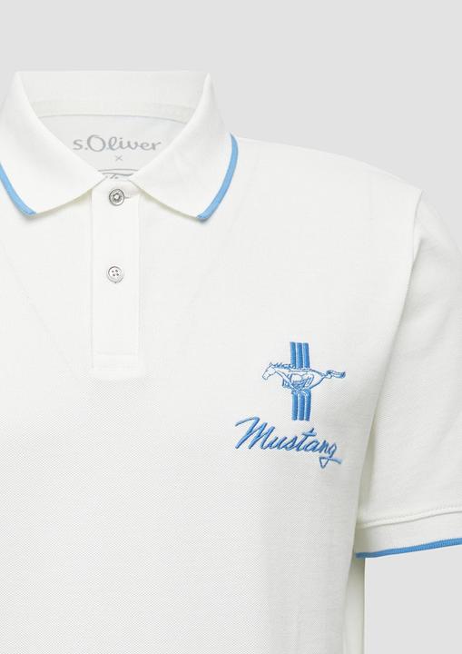 Produktbild S.Oliver Polo-Shirt Poloshirt aus Piqué mit Stickerei und Ford®-Artwork (L)