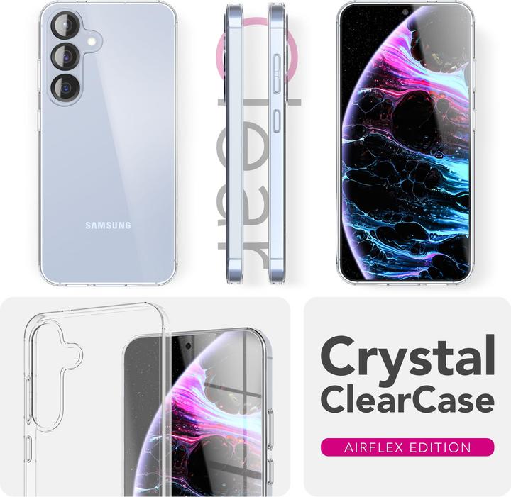 Produktbild Nalia Clear Cover "AirFlex" - Klar Schlank Leicht Silikon TPU Handy Hülle - Crystal Phone Case (Samsung Galaxy S25 FE)