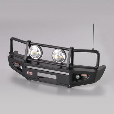 Actual product image killerbody Bumper with LED headlight Alu black for 1/10 Truck