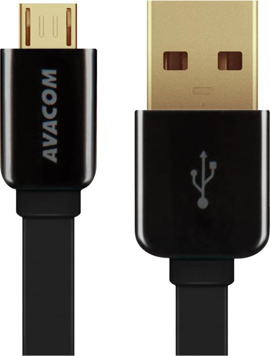 Image du produit Avacom Câble MIC-40K USB - Micro USB, 40cm, noir (0.40 m, USB 2.0)