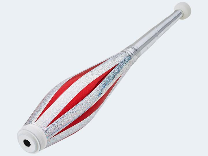 Henrys Juggling club Classic Circus 1/8 glitter, rosso/argento