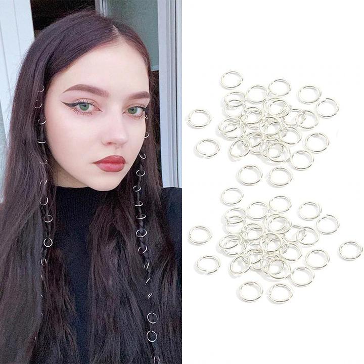 Immagine prodotto JTI Anelli per capelli 50 pezzi - argento