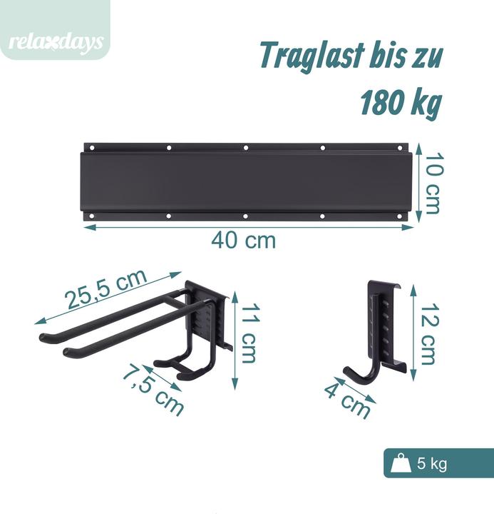 Actual product image Relaxdays 10-piece tool rack set