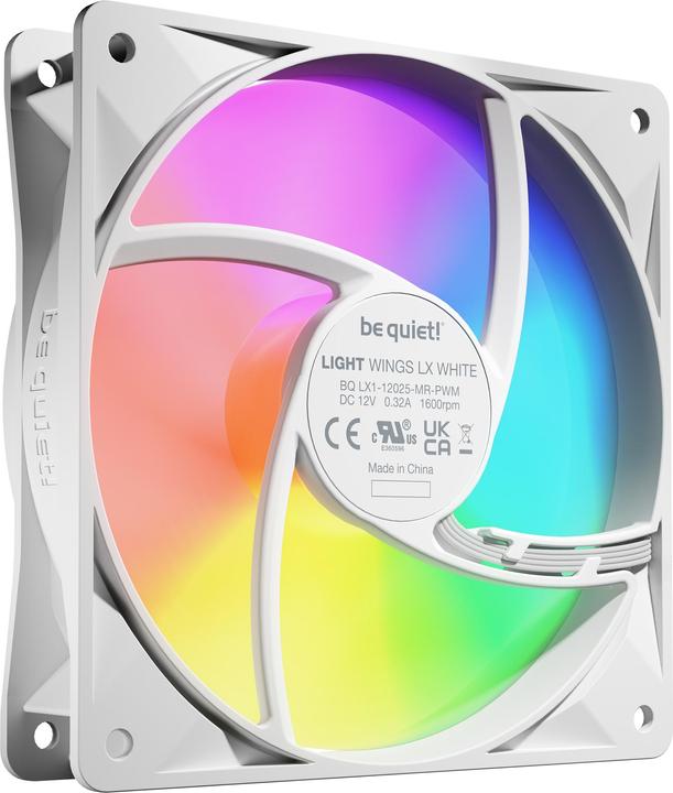 Produktbild be quiet! LIGHT WINGS LX 120mm PWM White Triple-Pack (120 mm, 3 x)