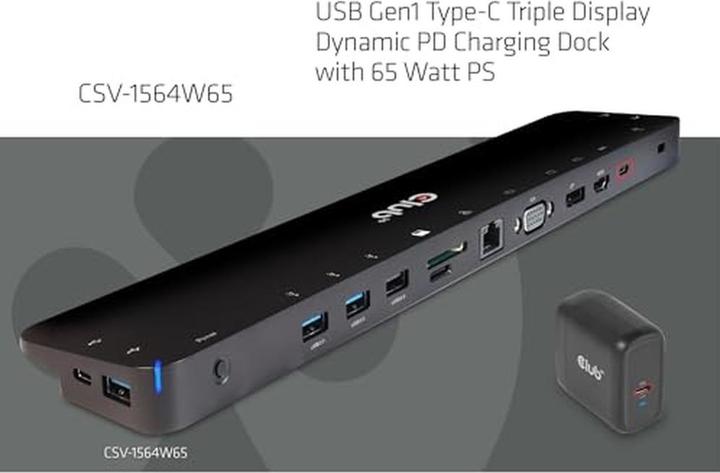 Image du produit Club 3D Triple Display Dynamic (Port de connexion (propriétaire), 3 ports)