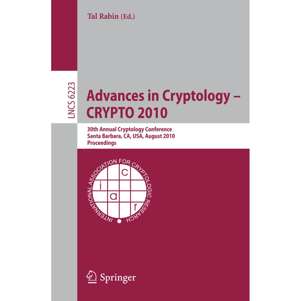 Advances in Cryptology -- CRYPTO 2010, Fachbücher von Tal Rabin