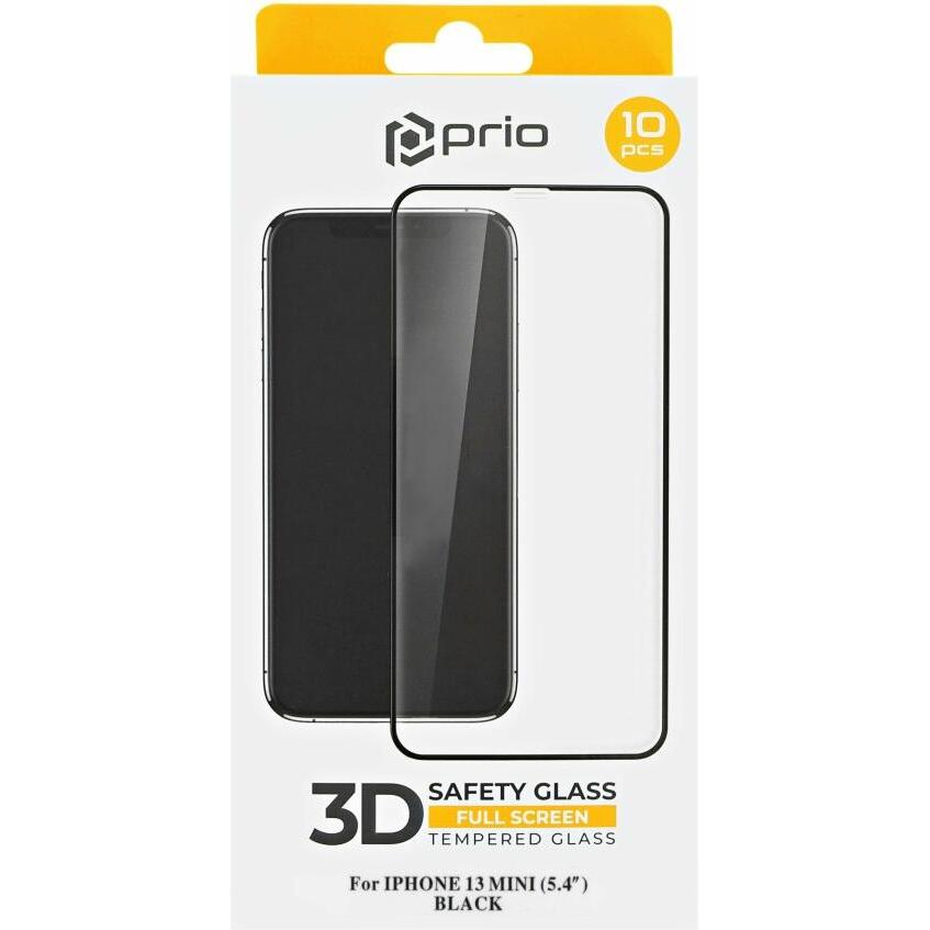 Thumbnail - prio 10x 3D Tempered Glass Screen Protector for iPhone 13 mini black (10 Stück, Apple iPhone 13 mini), Smartphone Schutz...