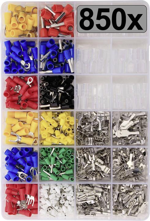 Tru Components TC-13377256 Quetschverbinder-Sortiment 0.5 mm² 6 mm² Rot, Blau, G