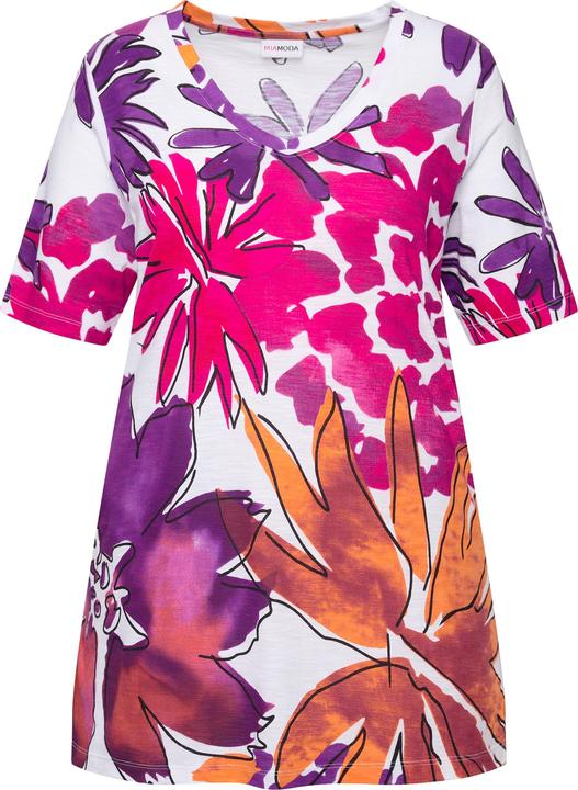 Immagine prodotto Miamoda T-Shirt, A-Linie, Blumen-Druck, V-Ausschnitt (44)