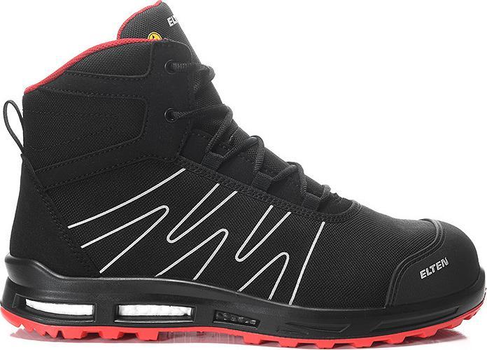 Actual product image GCS Boots ELTEN ENNO XXT Pro Mid ESD S3S, black/red 44 (44)