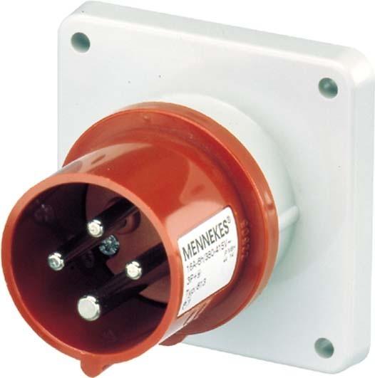 Produktbild Mennekes MEN 813 16A4P 6H400V Anbaustecker IP44 (IEC 60309)
