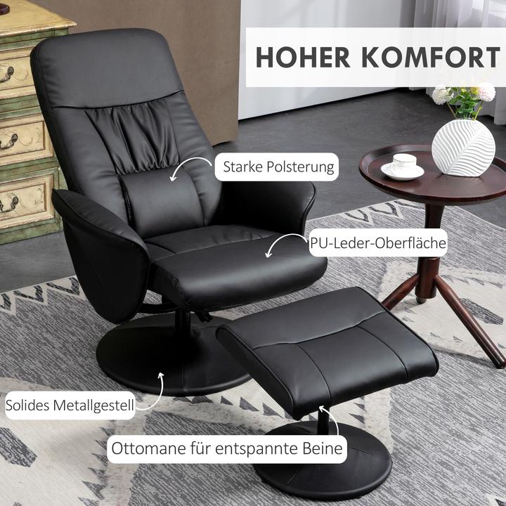 Produktbild Homcom Relaxsessel mit Hocker