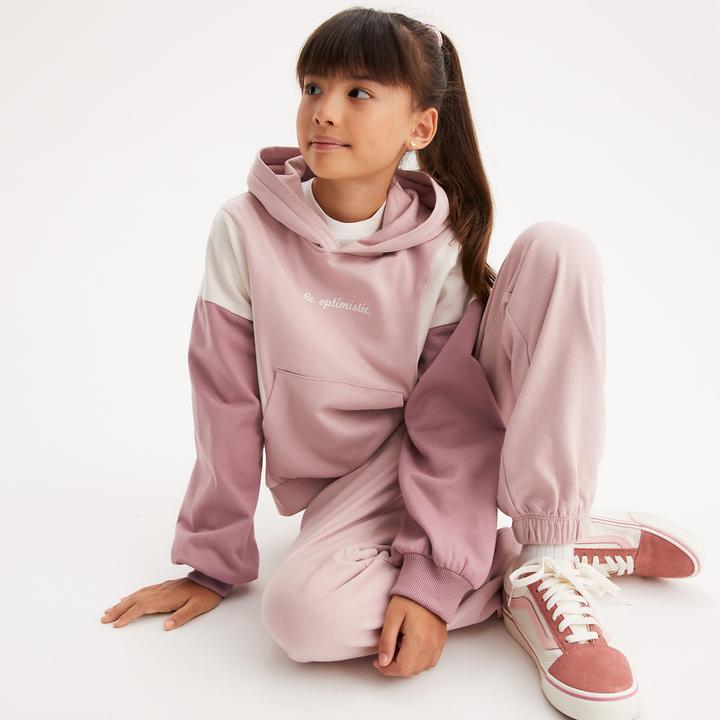 Actual product image La Redoute Collections 2-piece set consisting of hooded sweatshirt and trousers (122)