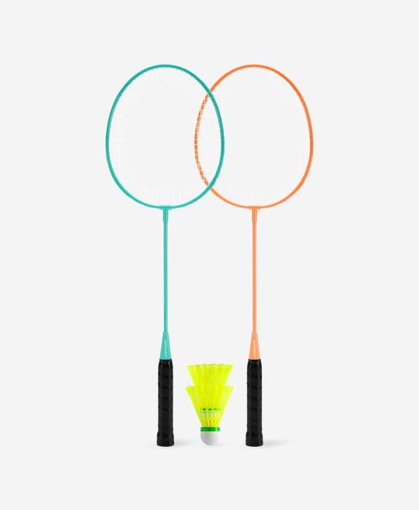 Produktbild Perfly Badminton Set Erwachsene - Discover Set BR100 türkis/orange