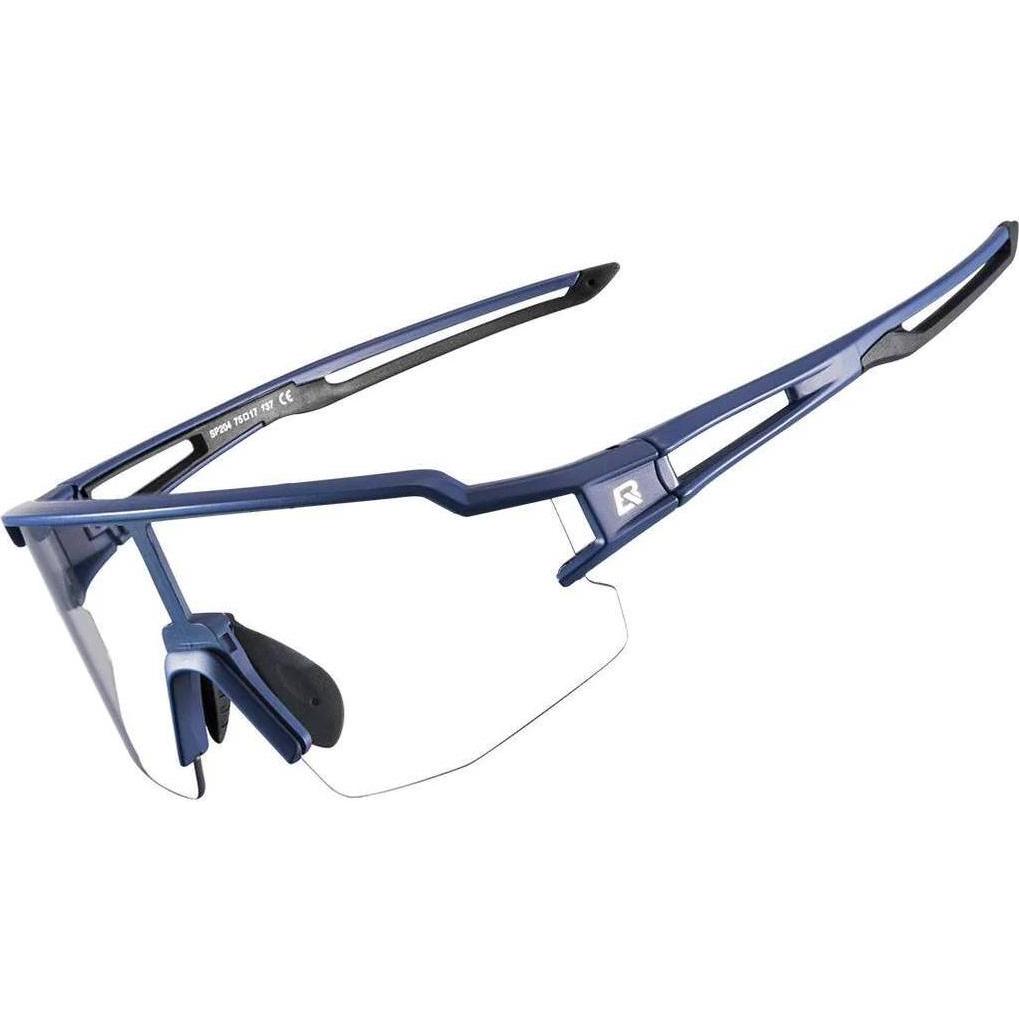 Rockbros, Uomini, Occhiali sportivi, 10174 occhiali da ciclismo fotocromatici UV400 - blu (Blu, Blu), Blu