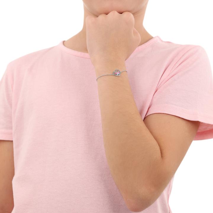 Immagine prodotto Prinzessin Lillifee Bracciale per ragazze, argento 925, zirconi sintetici. | Farfalla (12 cm, Argento 925)