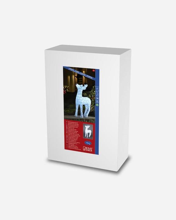 Actual product image Konstsmide Acrylic figure reindeer cold white