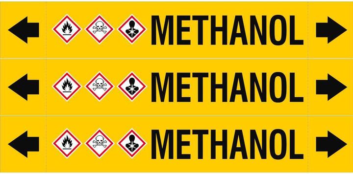 Energy Label Brady ASME - Pipe markers - Methanol