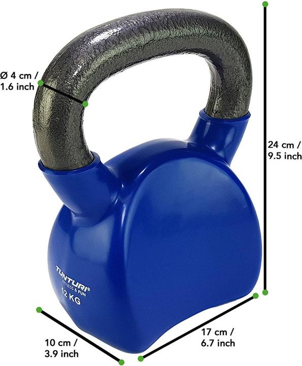 Image du produit Tunturi Vinyl Gusseisen Kettlebell (1 x 12 kg)