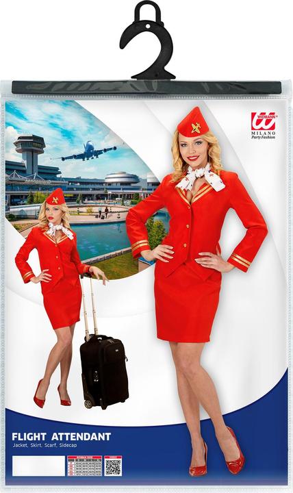 Actual product image Widmann STEWARDESS (jacket, skirt, scarf, hat), M (M)
