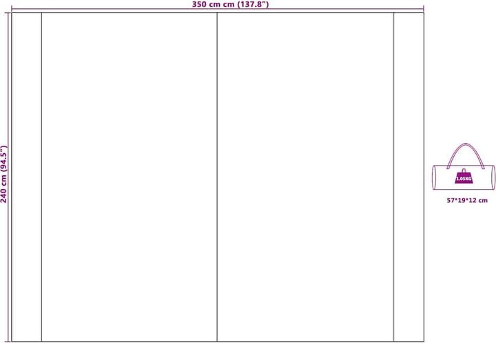 Produktbild vidaXL Campingplane (2.40 x 3.50 m)