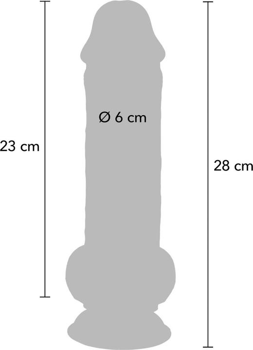 Image du produit ToyJoy Deluxe Dual Density Thick Dildo TPE 28 cm