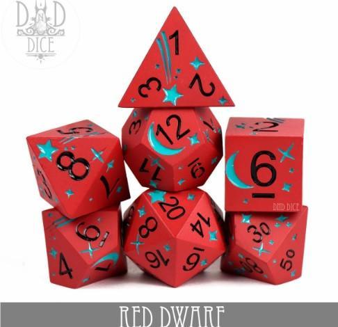 Image du produit DnD Dice Red Dwarf Metal Dice Set