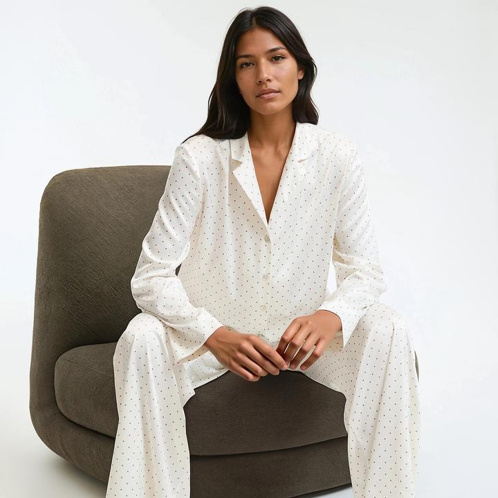 Produktbild La Redoute Collections Satin-Pyjama mit Tupfenmuster (XXL)