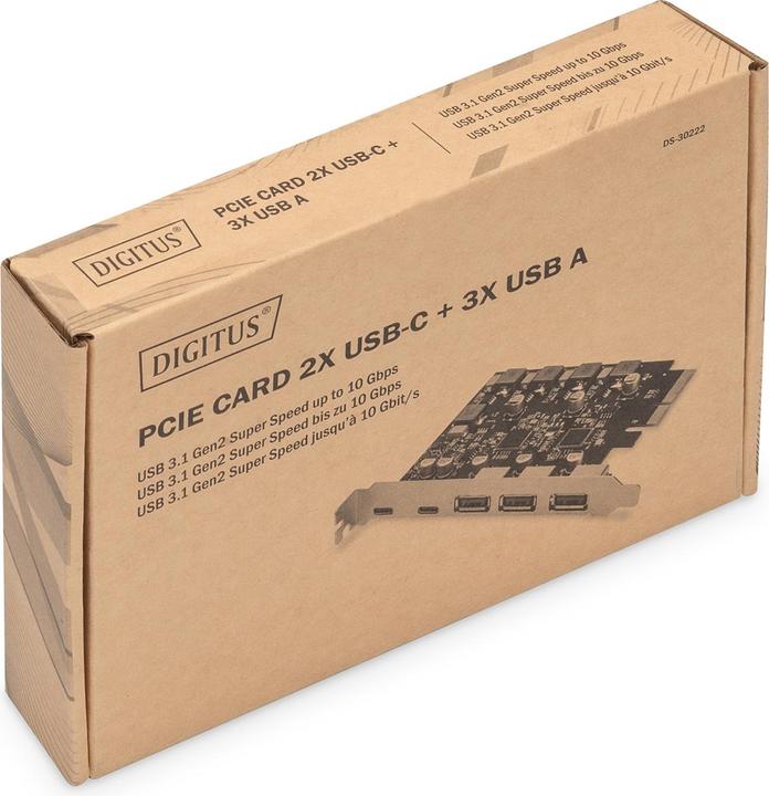 Produktbild Digitus PCIe Karte 2x USB-C + 3x USB A