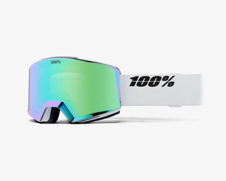 Actual product image 100% NORG HiPER Goggle White/Green