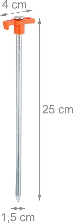 Actual product image Relaxdays Set of 10 Heavy Duty Tent Pegs