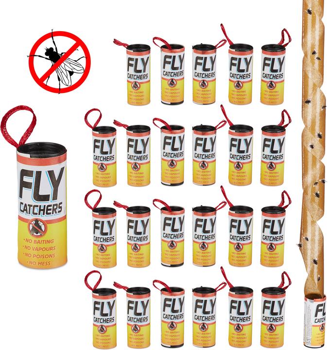Actual product image Relaxdays 24 Fly Catcher Adhesive Toxic-free Rolls